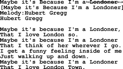 maybe i'm a londoner lyrics